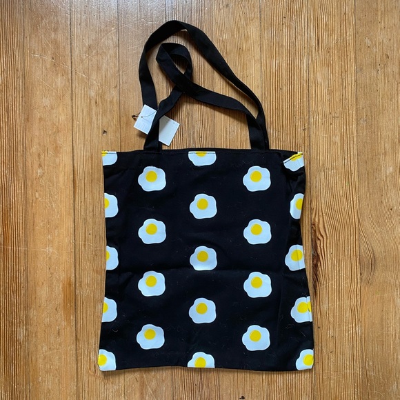 Handbags - Fried Egg Fabric Tote Bag